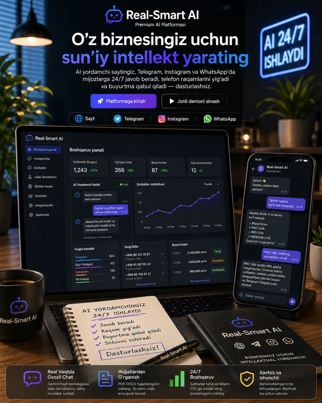 Real-Smart AI - Kengaytirilgan API va RAG Tizimi