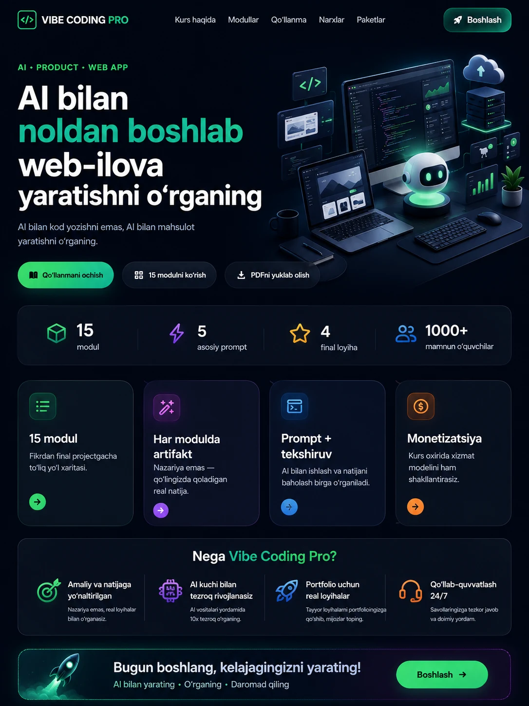 Vibe Coding - AI yordamida dasturlash va challenge blogi